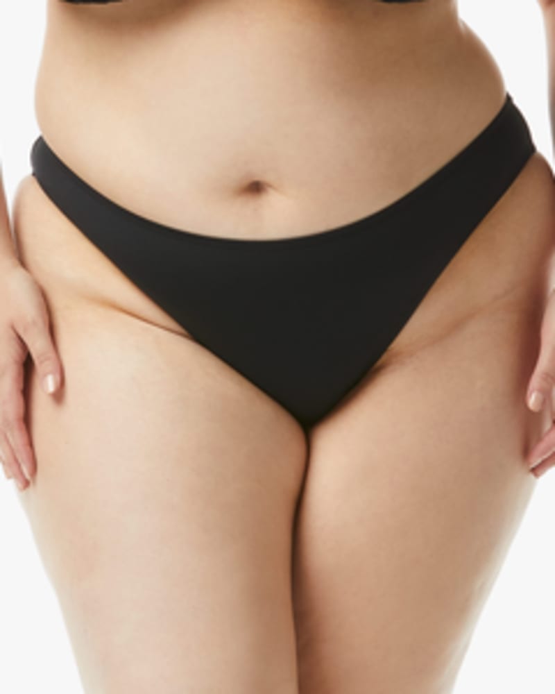 Front of a model wearing a size XL Tonya High-Rise Bikini Bottom in 1 by Coco Reef. | dia_product_style_image_id:269212